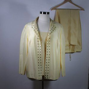 Vintage Adrianna Papel Designer Silk Jacket/Tank